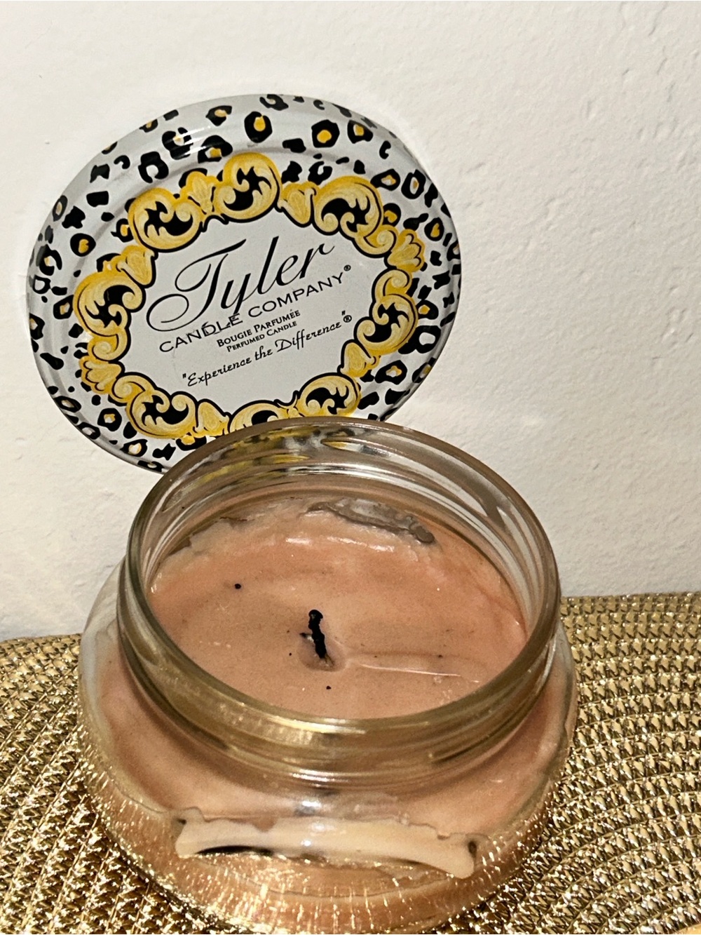 Tyler Candle Mediterranean Fig Scented Jar Candle (2) Wick 1/4 USED